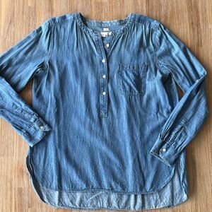 LOFT Softened Light Blue Denim Shirt
